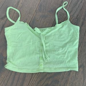 Cute green cropped tank